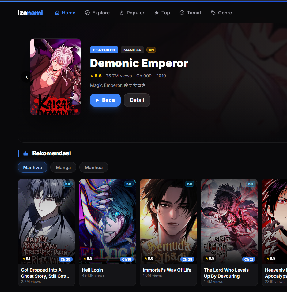 Izanami project screenshot