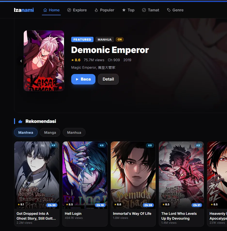 Izanami project screenshot